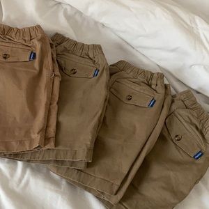 Bundle of 4 - Chubbies Khaki shorts, size medium